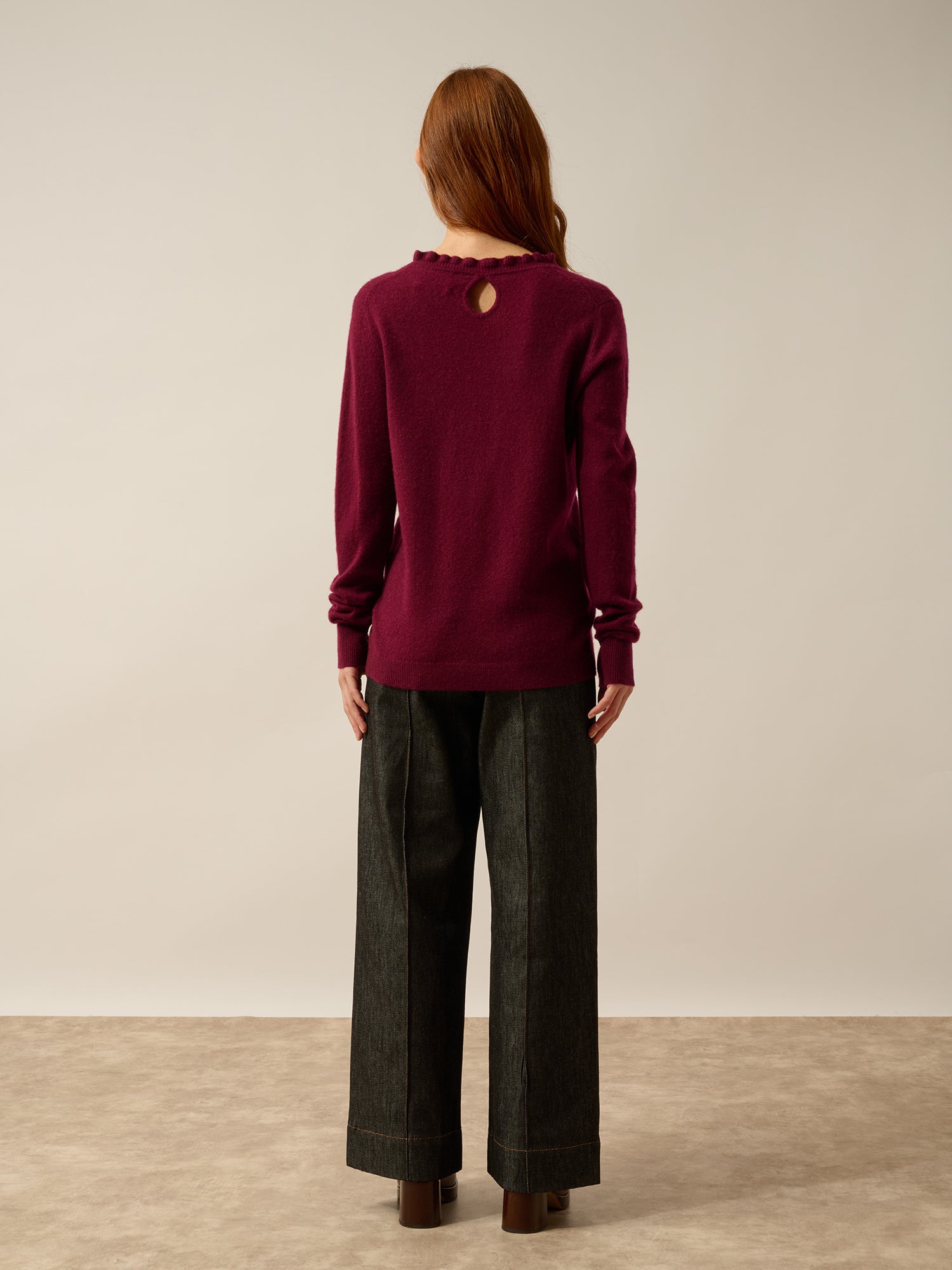 CHARLIE burgundy turtleneck sweater