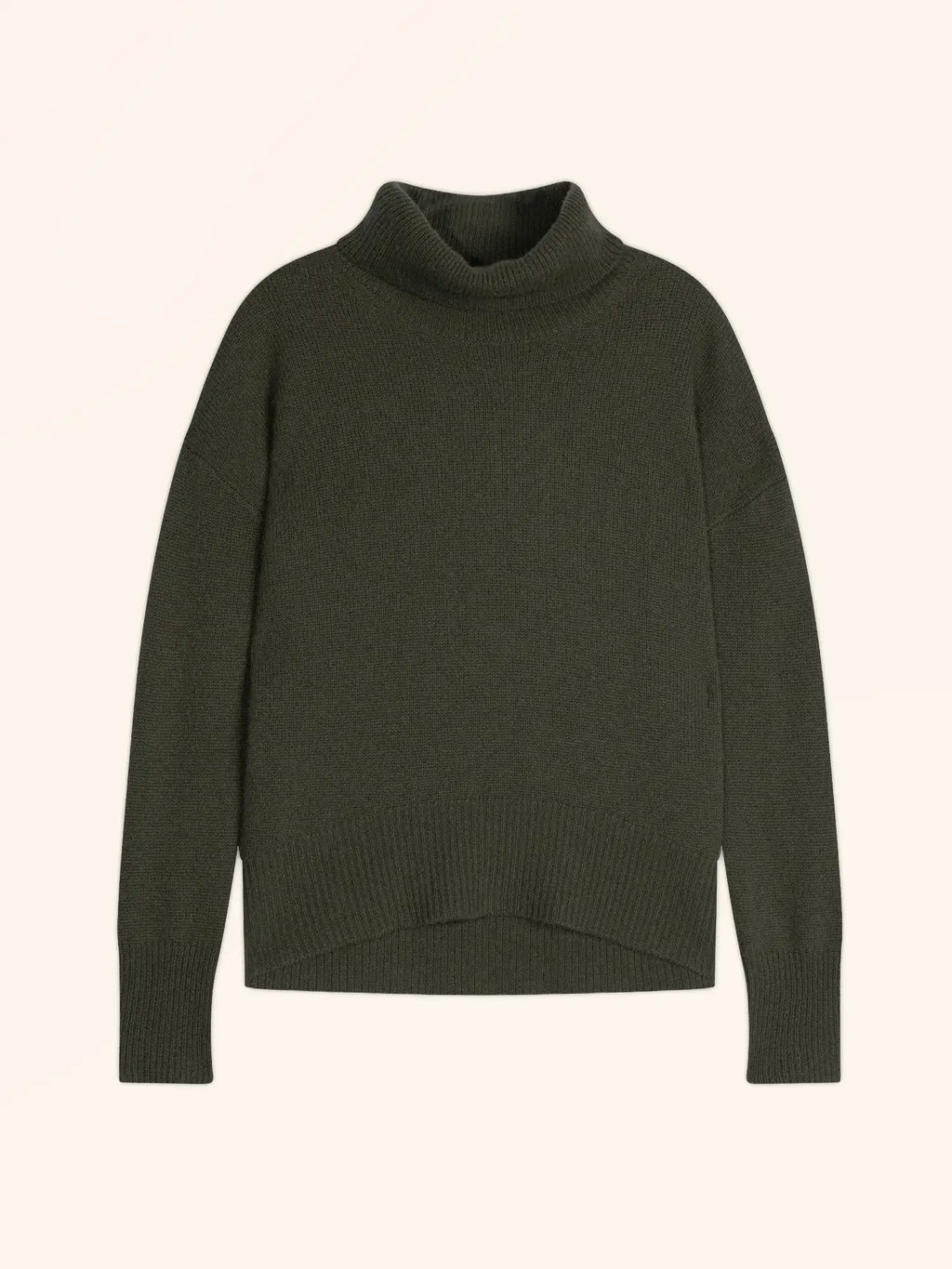 ROMANE pullover rollkragen 4-fädig khaki