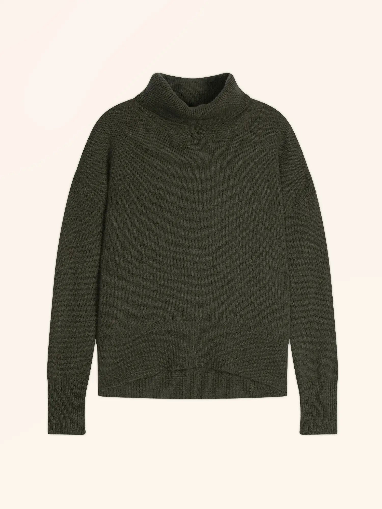 ROMANE pullover rollkragen 4-fädig khaki