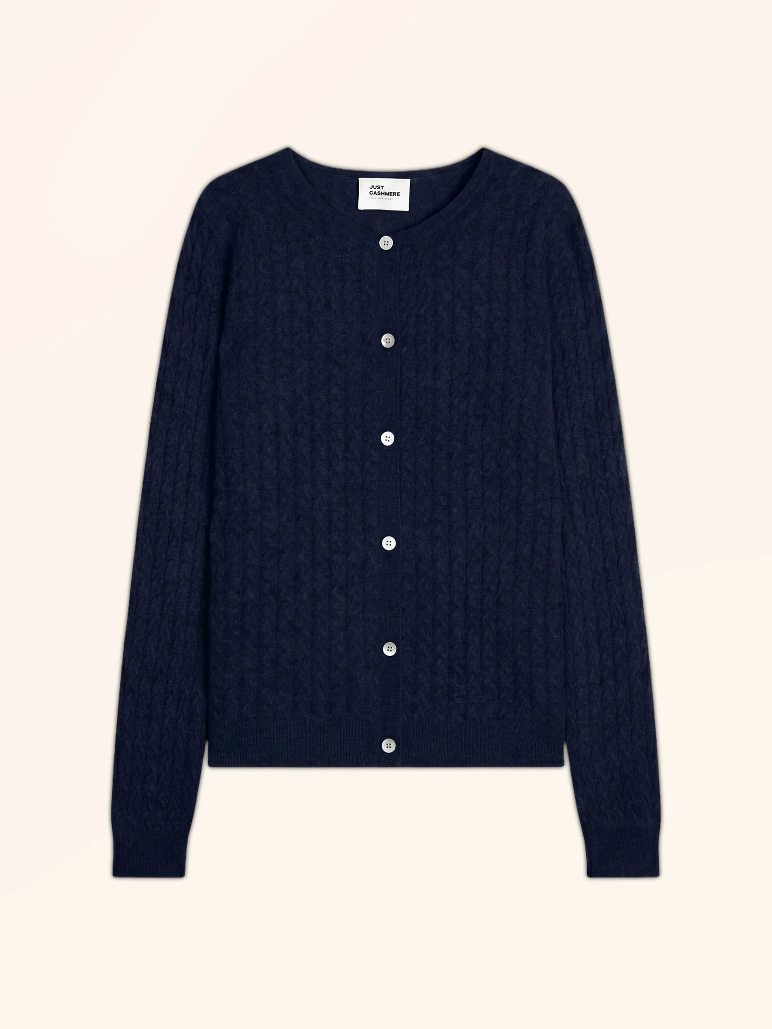 LAURA cardigan col rond bleu marine