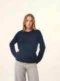 WILL pullover rundhalsausschnitt 4-fädig marineblau