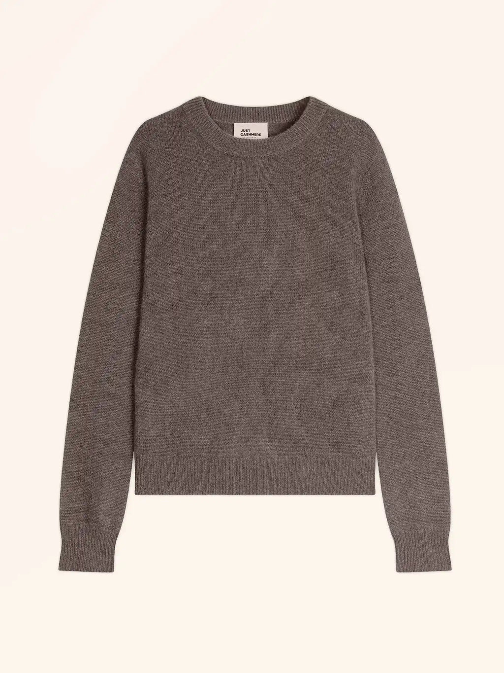 LEXINI pullover rundhalsausschnitt 4-fädig taupe meliert