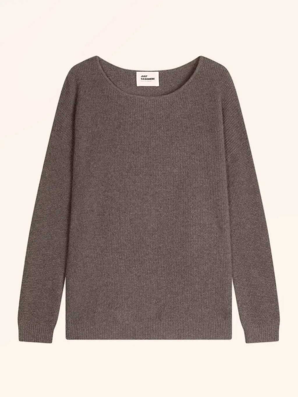 ARIANA pullover u-boot-ausschnitt taupe meliert