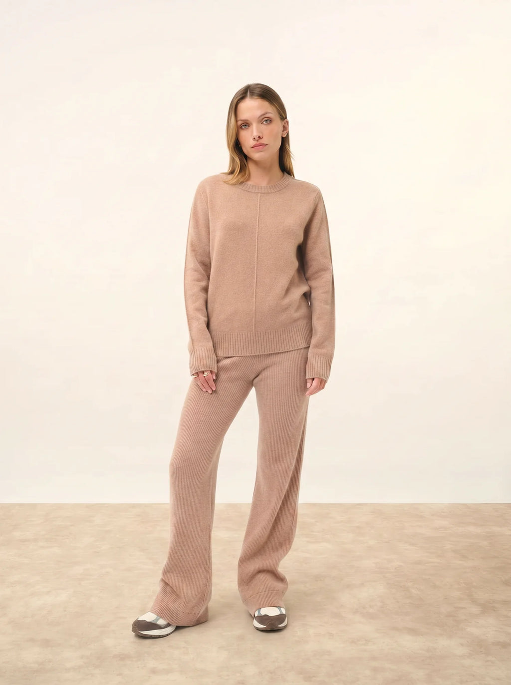 WILL pullover rundhalsausschnitt 4-fädig camel meliert