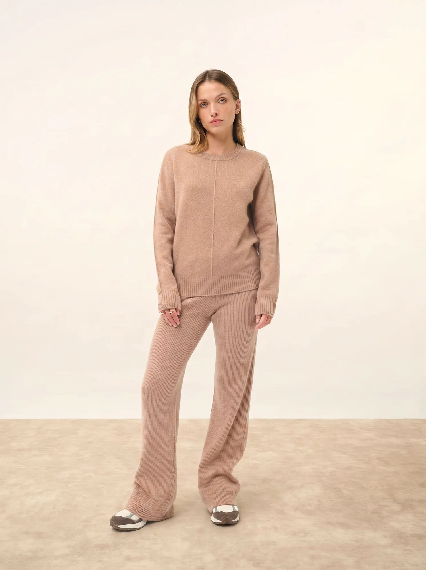 WILL pullover rundhalsausschnitt 4-fädig camel meliert