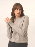 JADE pullover rundhalsausschnitt wolke meliert