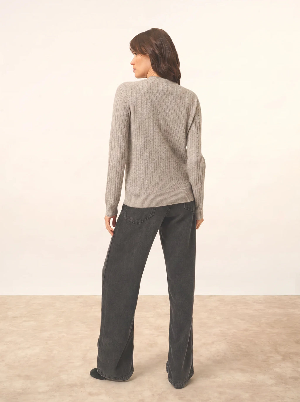 JADE pullover rundhalsausschnitt wolke meliert