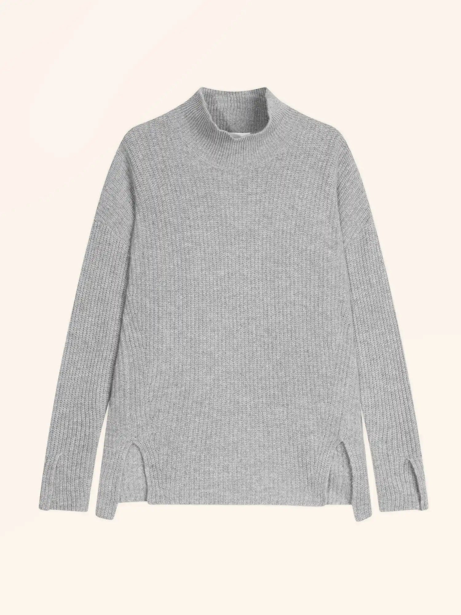 LOUISE pull col montant 4 fils nuage chiné