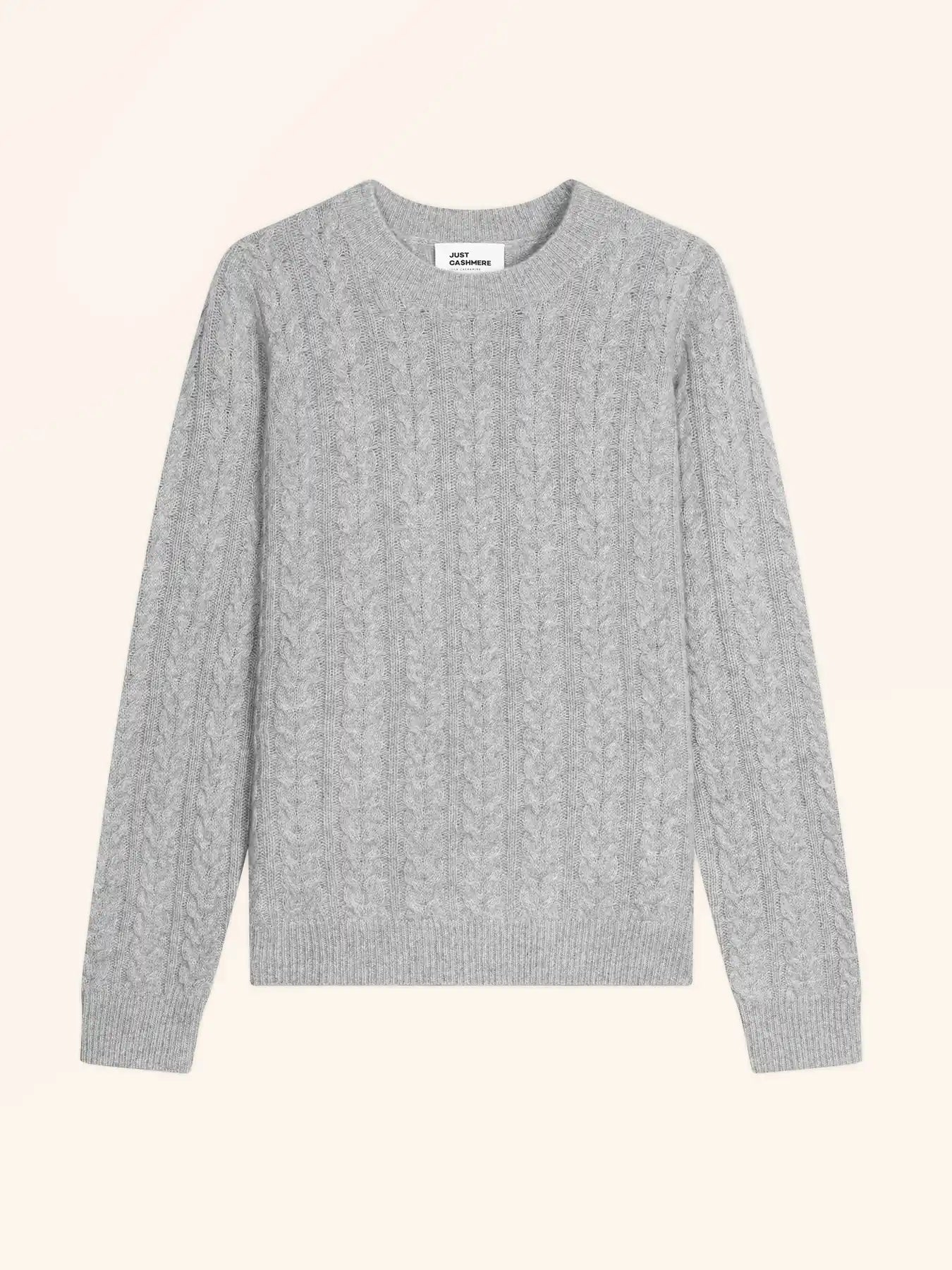 ALICE pullover rundhalsausschnitt 4-fädig wolke meliert