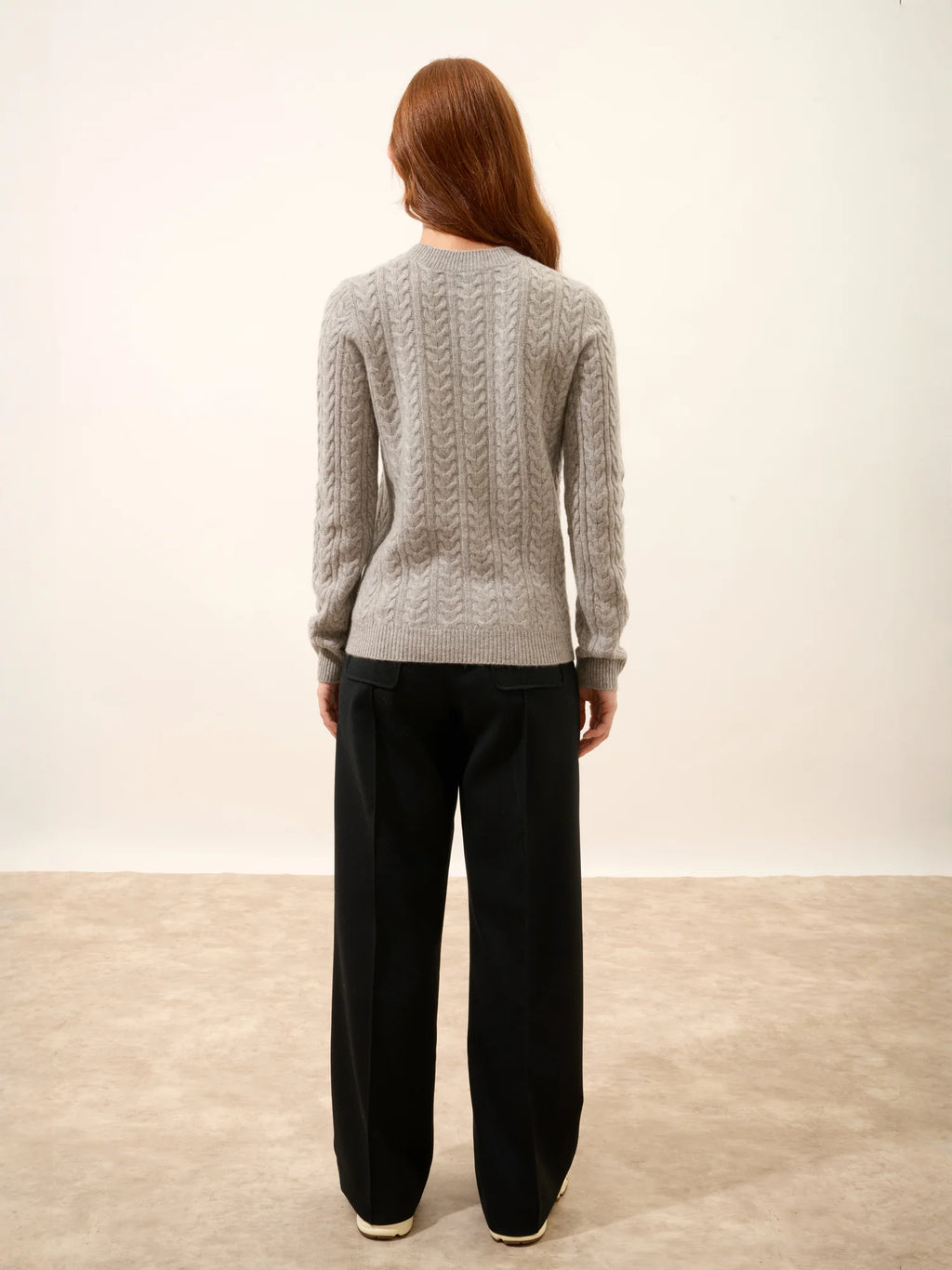 ALICE pullover rundhalsausschnitt 4-fädig wolke meliert