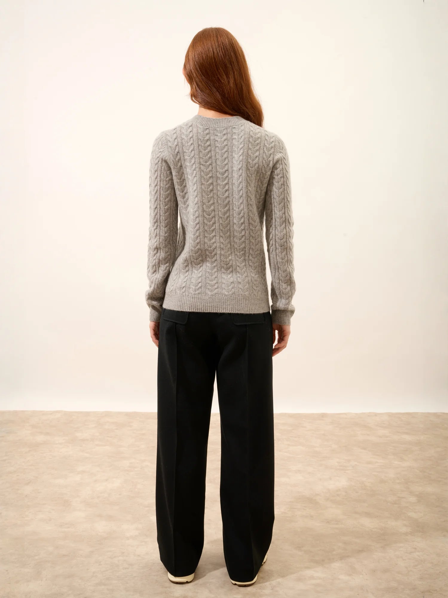 ALICE pullover rundhalsausschnitt 4-fädig wolke meliert