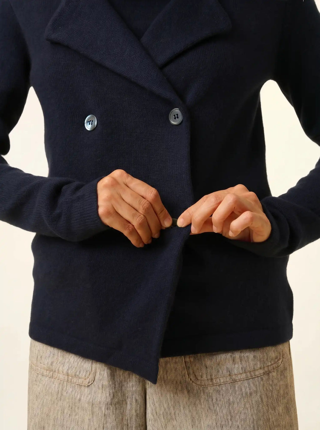 CHLOE jacke geknöpft col tailleur 4-fädig marineblau