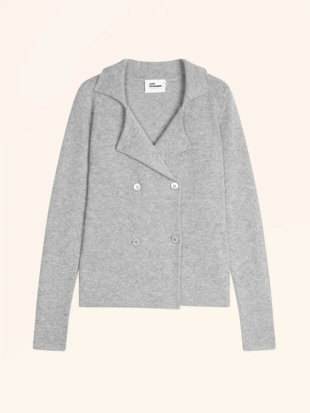 CHLOE veste boutonnée col tailleur 4 fils nuage chiné