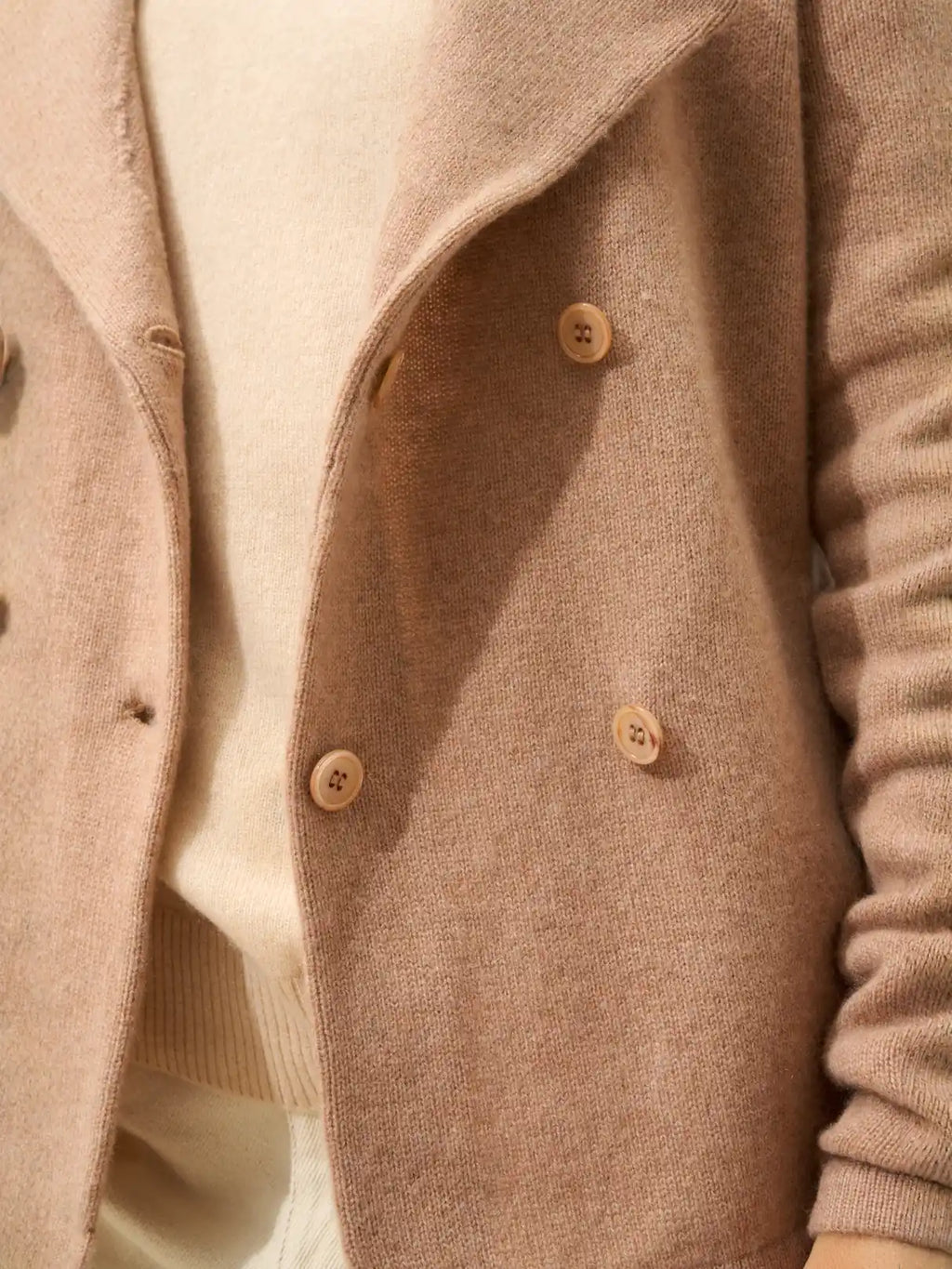 CHLOE jacke geknöpft col tailleur 4-fädig camel meliert
