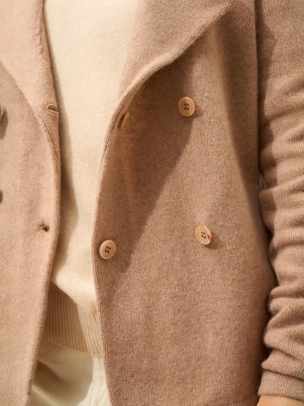 CHLOE jacke geknöpft col tailleur 4-fädig camel meliert
