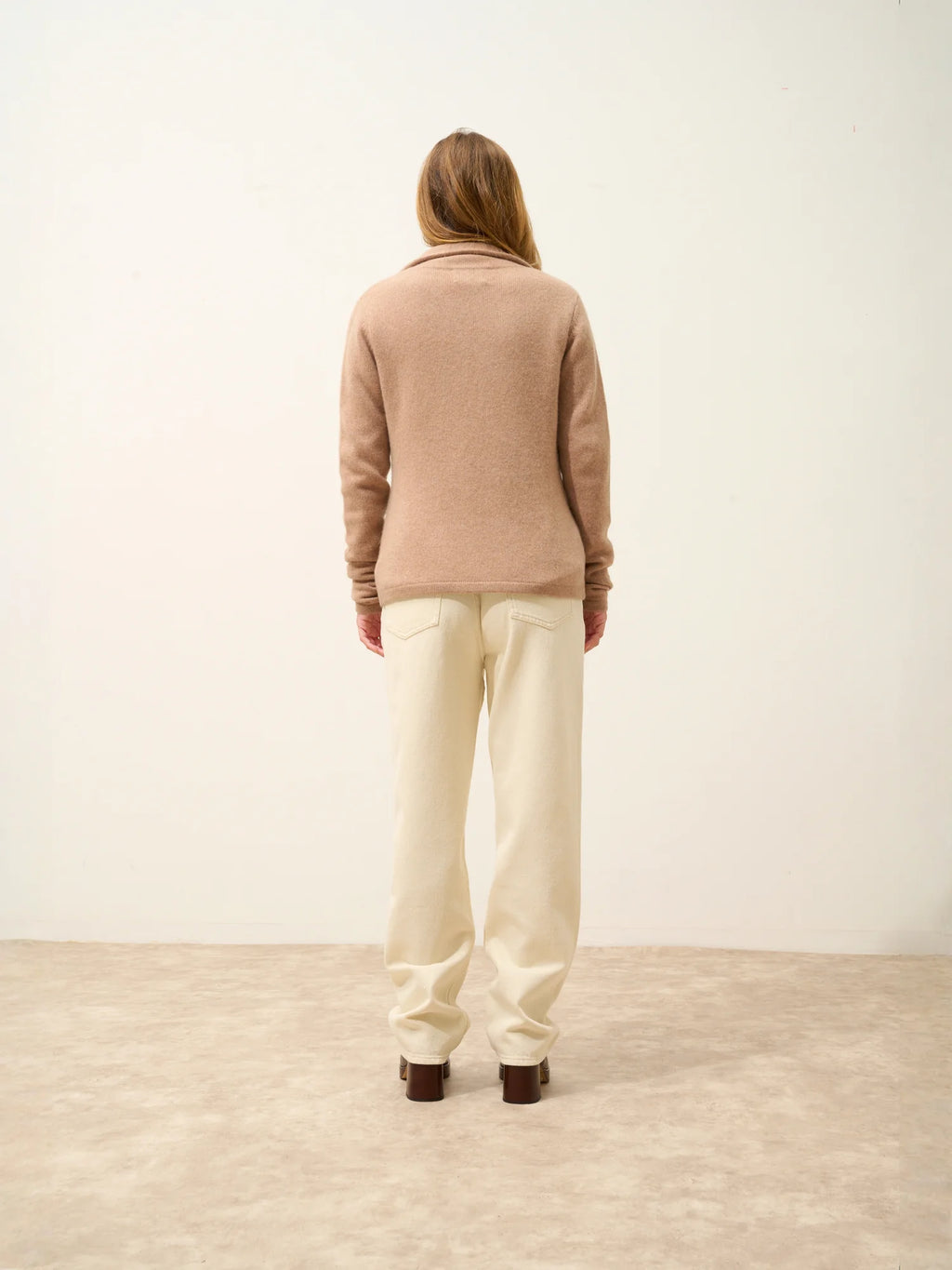 CHLOE jacke geknöpft col tailleur 4-fädig camel meliert