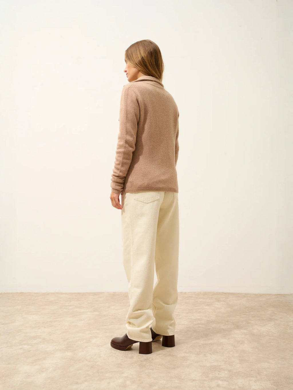 CHLOE jacke geknöpft col tailleur 4-fädig camel meliert