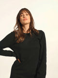 LINA robe col rond noir