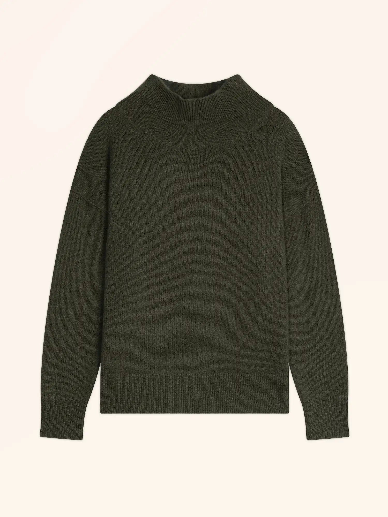 ROMY pull col montant 4 fils kaki
