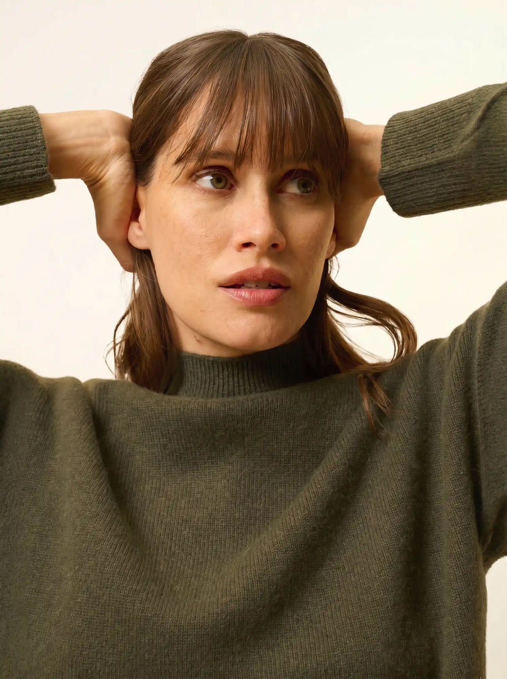 ROMY pullover stehkragen 4-fädig khaki