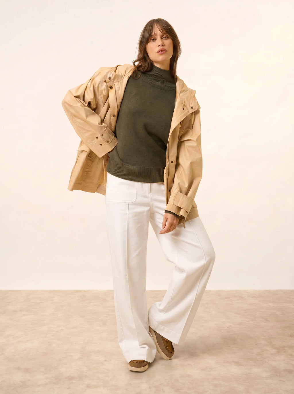 ROMY pullover stehkragen 4-fädig khaki