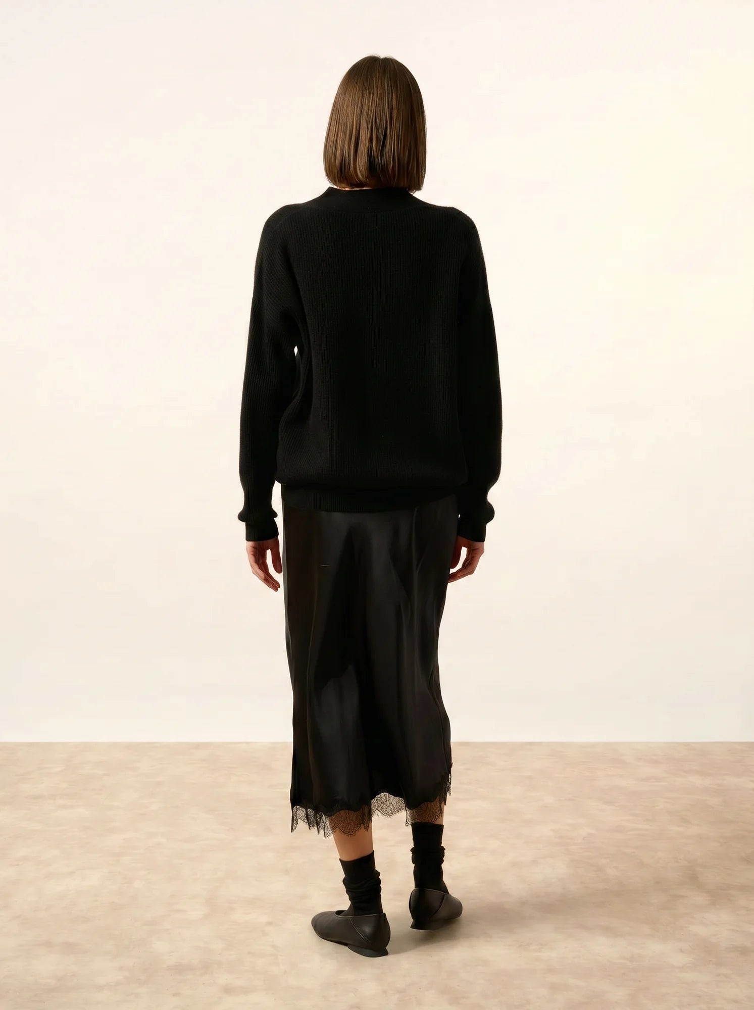 ADELE strickjacke v-ausschnitt schwarz