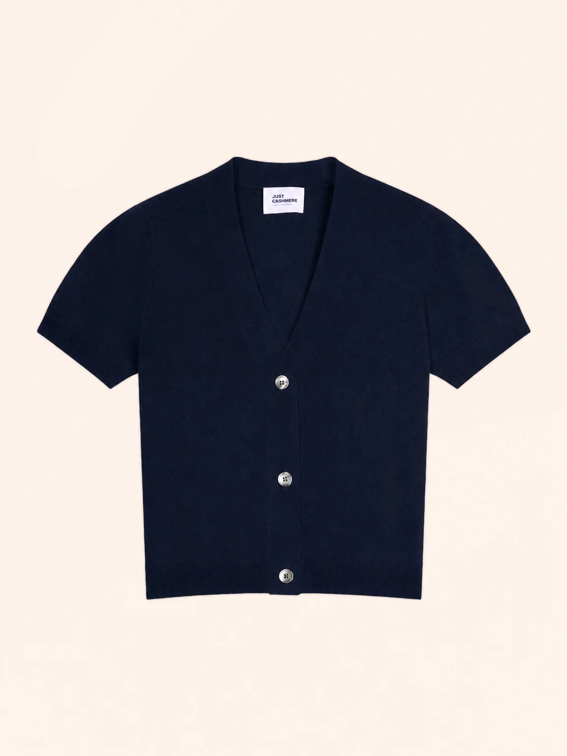 DAN strickjacke v-ausschnitt kurzarm marineblau