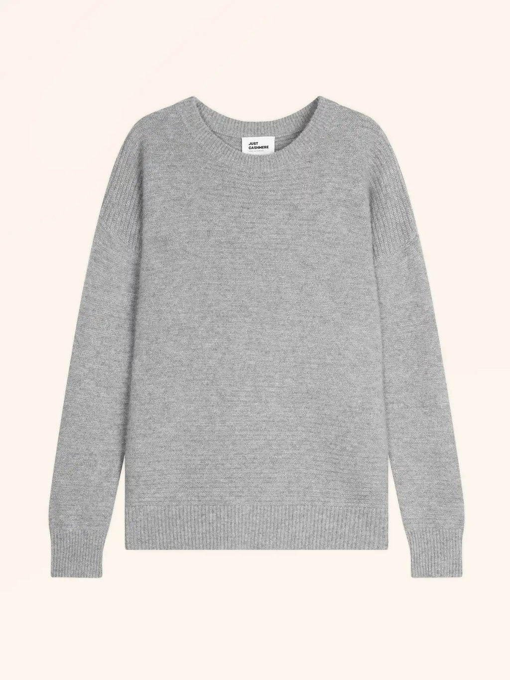 LOUNA pullover rundhalsausschnitt 4-fädig wolke meliert