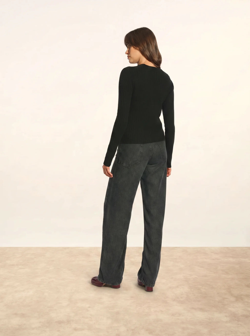 CAMILLE strickjacke v-ausschnitt schwarz