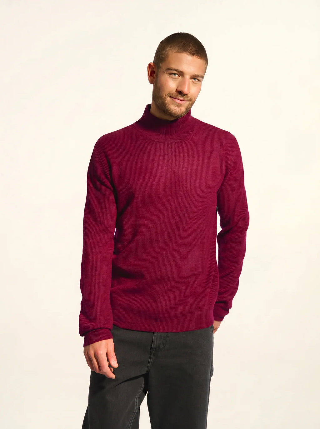 EVA pullover stehkragen bordeaux