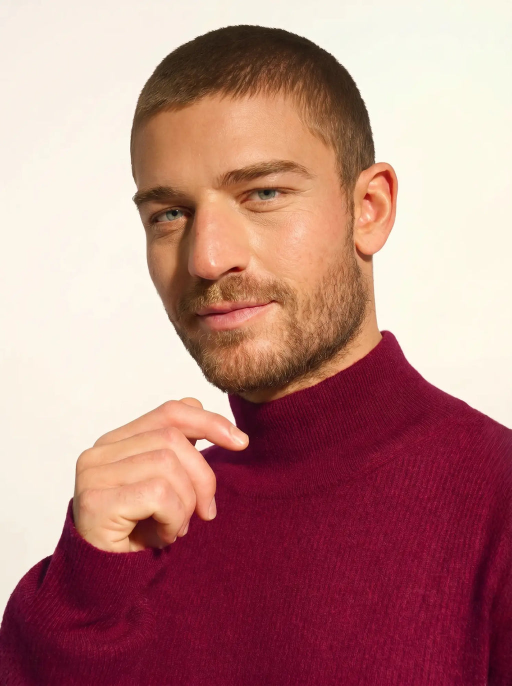 EVA pullover stehkragen bordeaux
