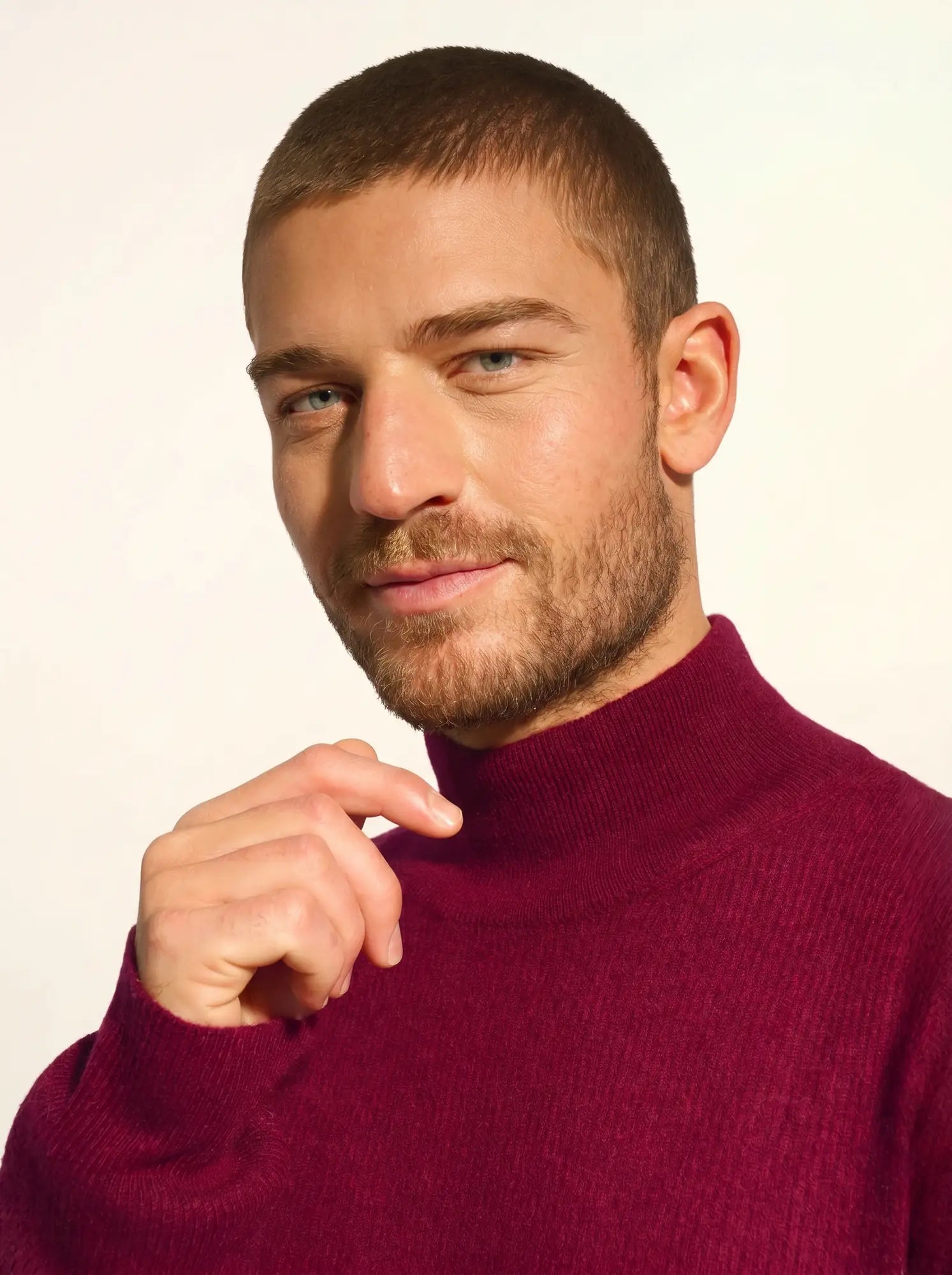EVA pullover stehkragen bordeaux