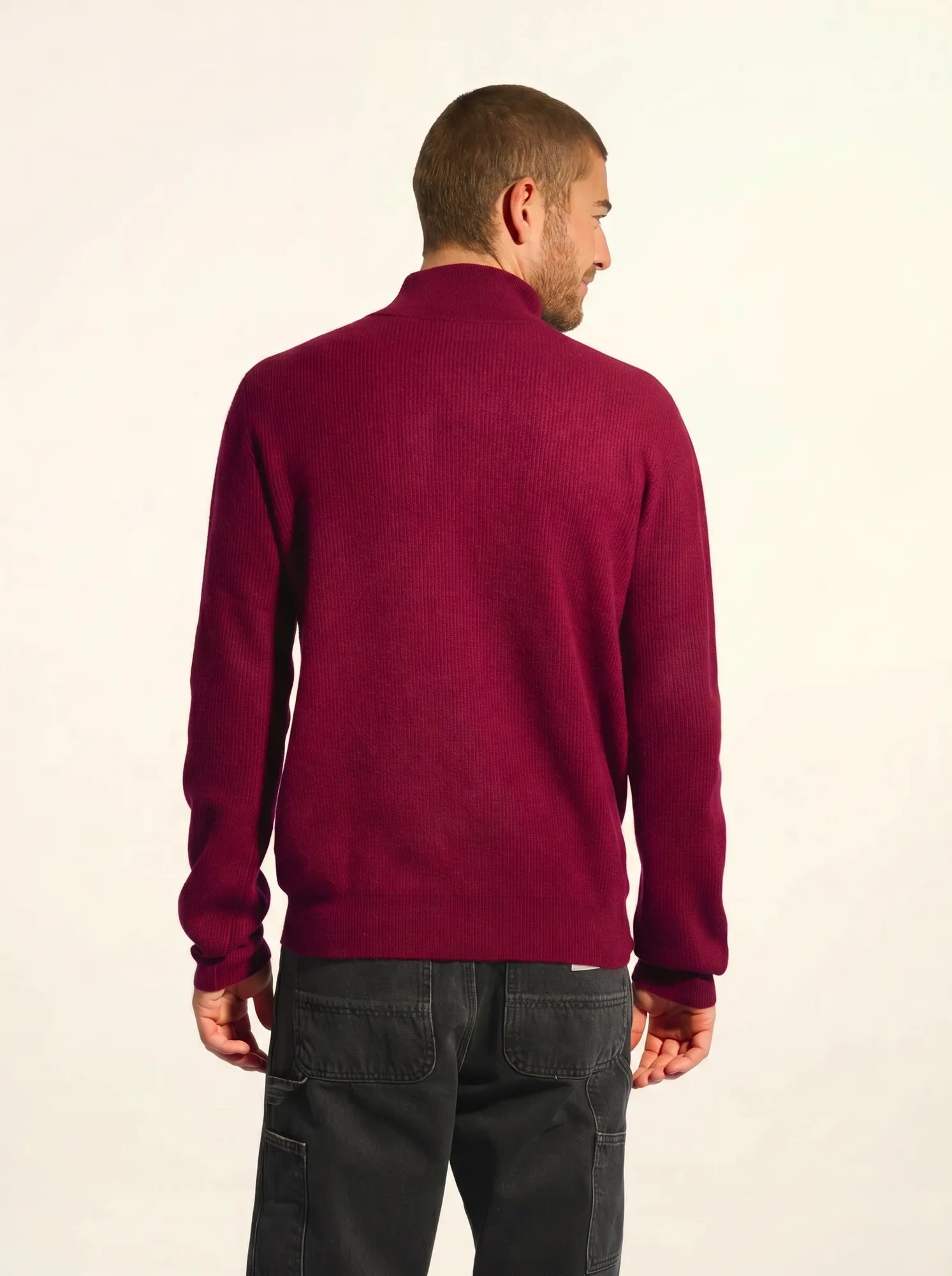 EVA pullover stehkragen bordeaux