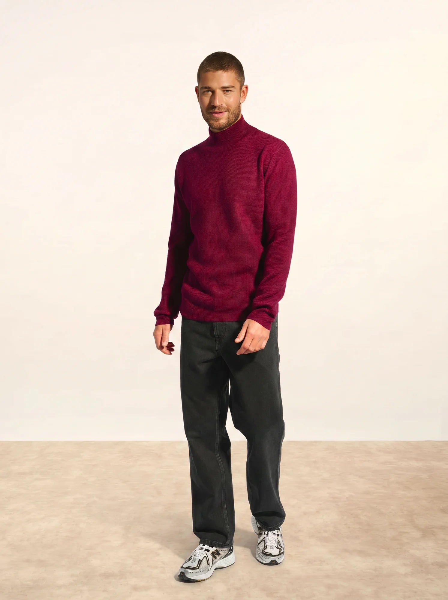 EVA pullover stehkragen bordeaux