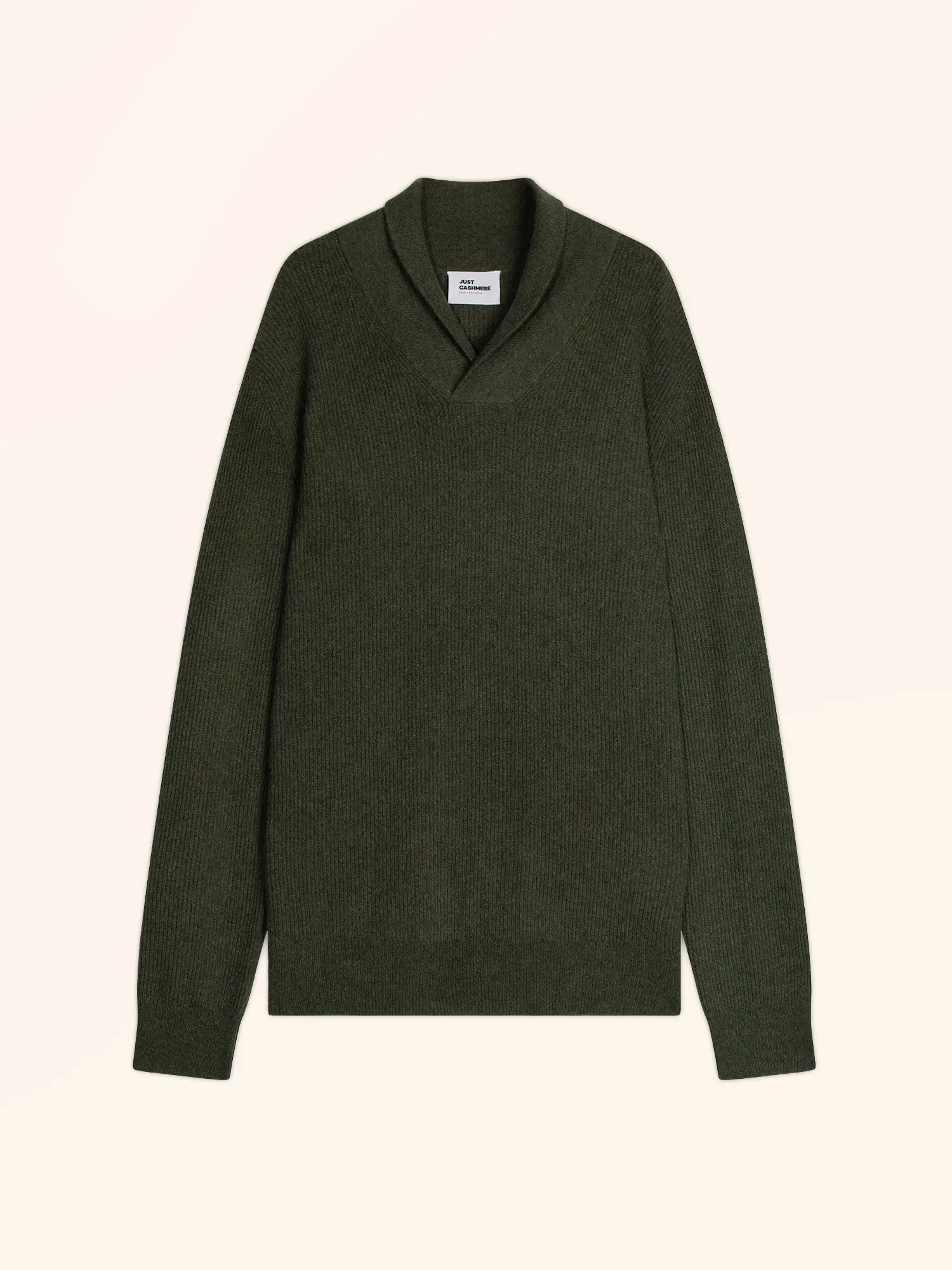 NINA pullover schalkragen khaki meliert