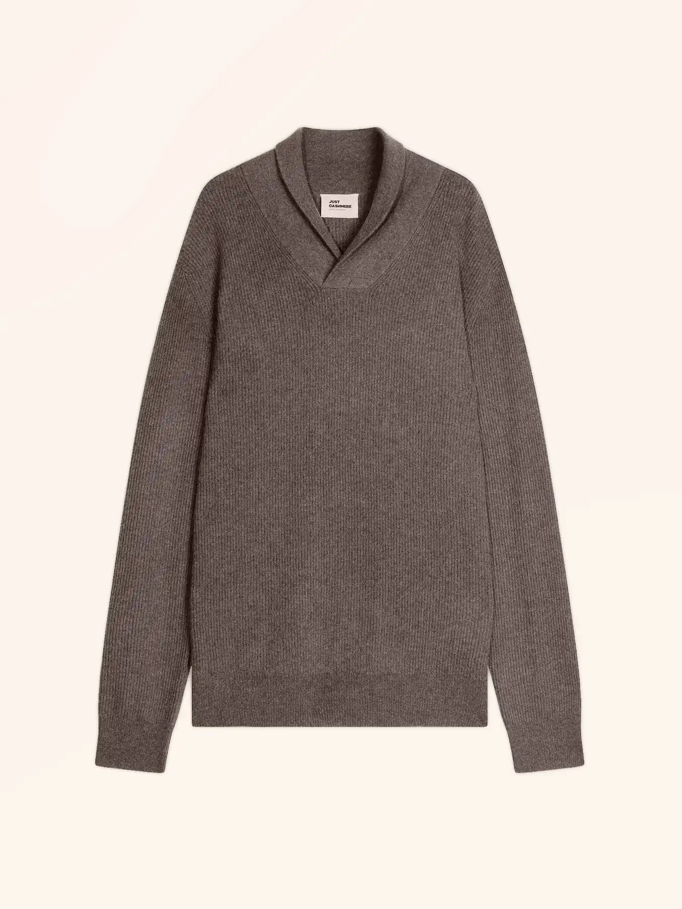NINA pullover schalkragen taupe meliert