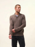 NINA pullover schalkragen taupe meliert