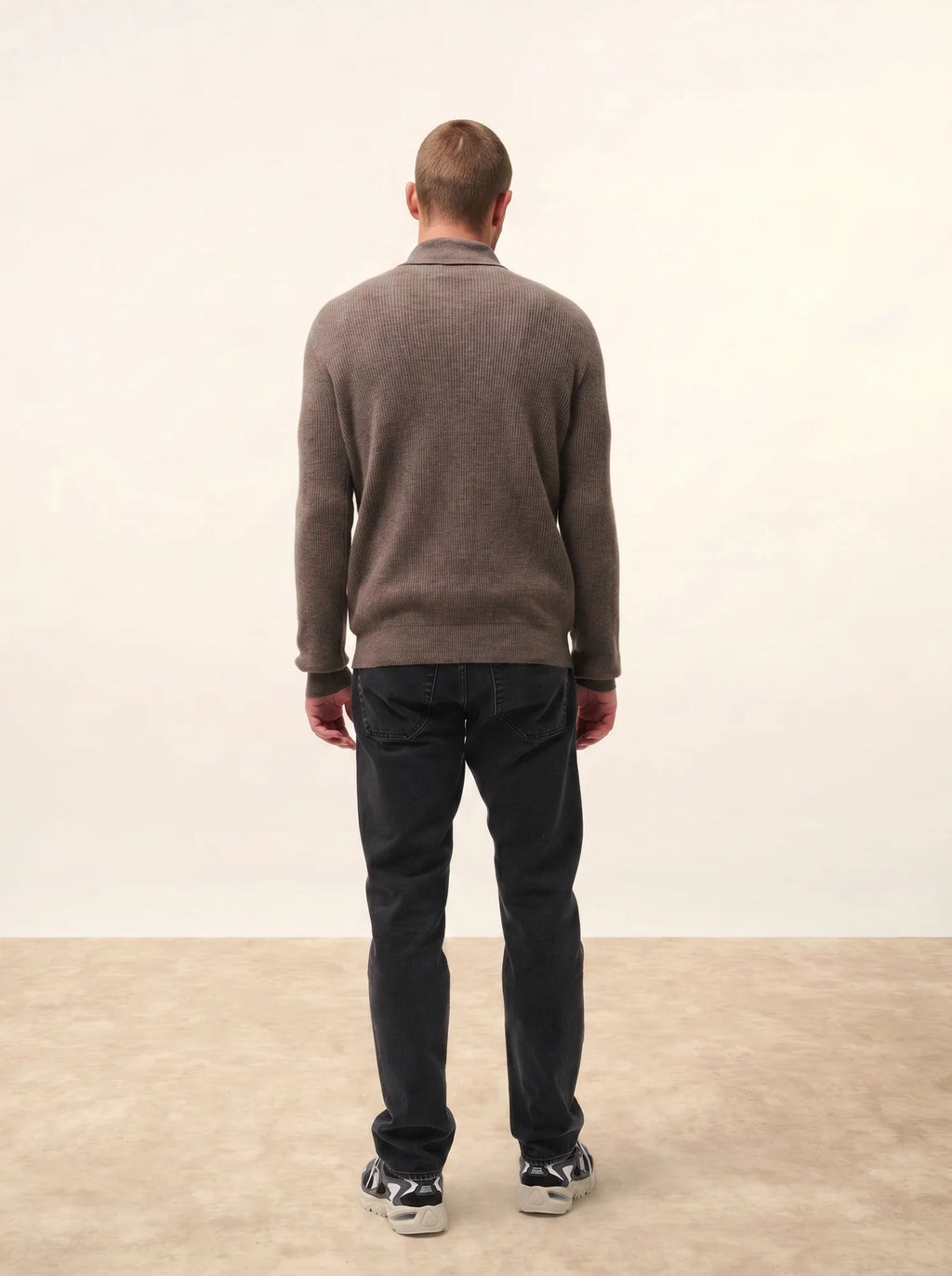 NINA pullover schalkragen taupe meliert