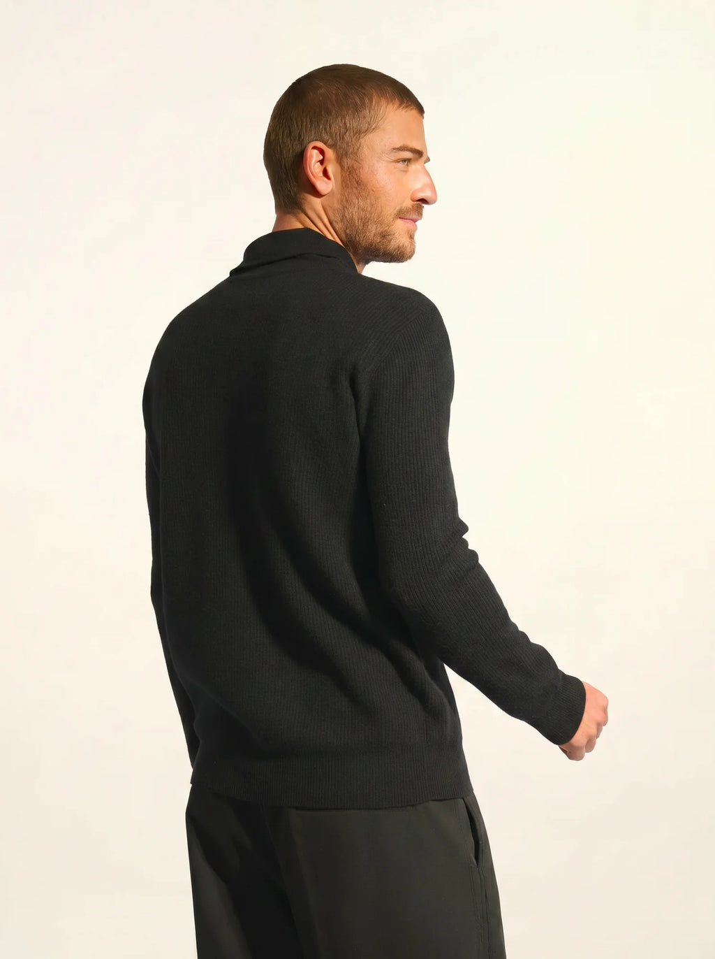 NINA pullover schalkragen schwarz