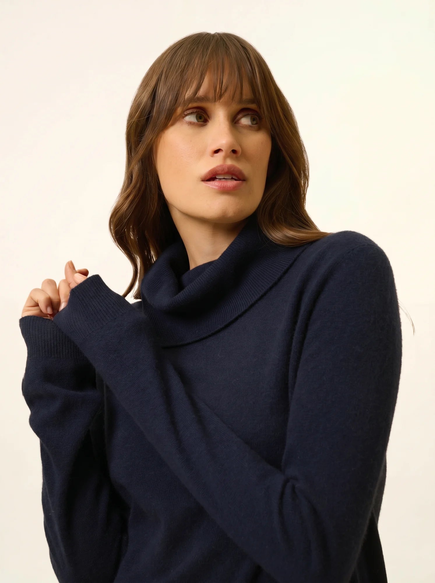 DONATELLA pullover rollkragen marineblau