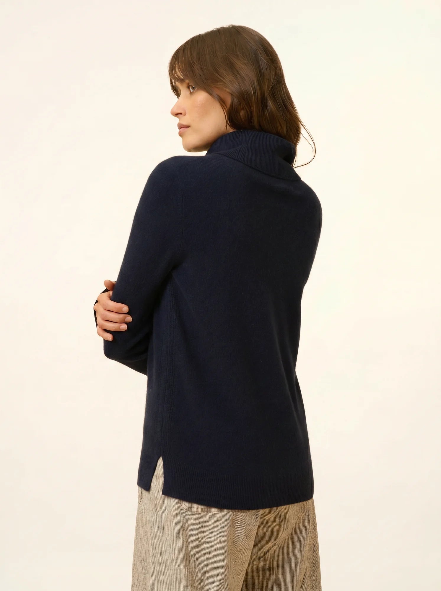 DONATELLA pullover rollkragen marineblau