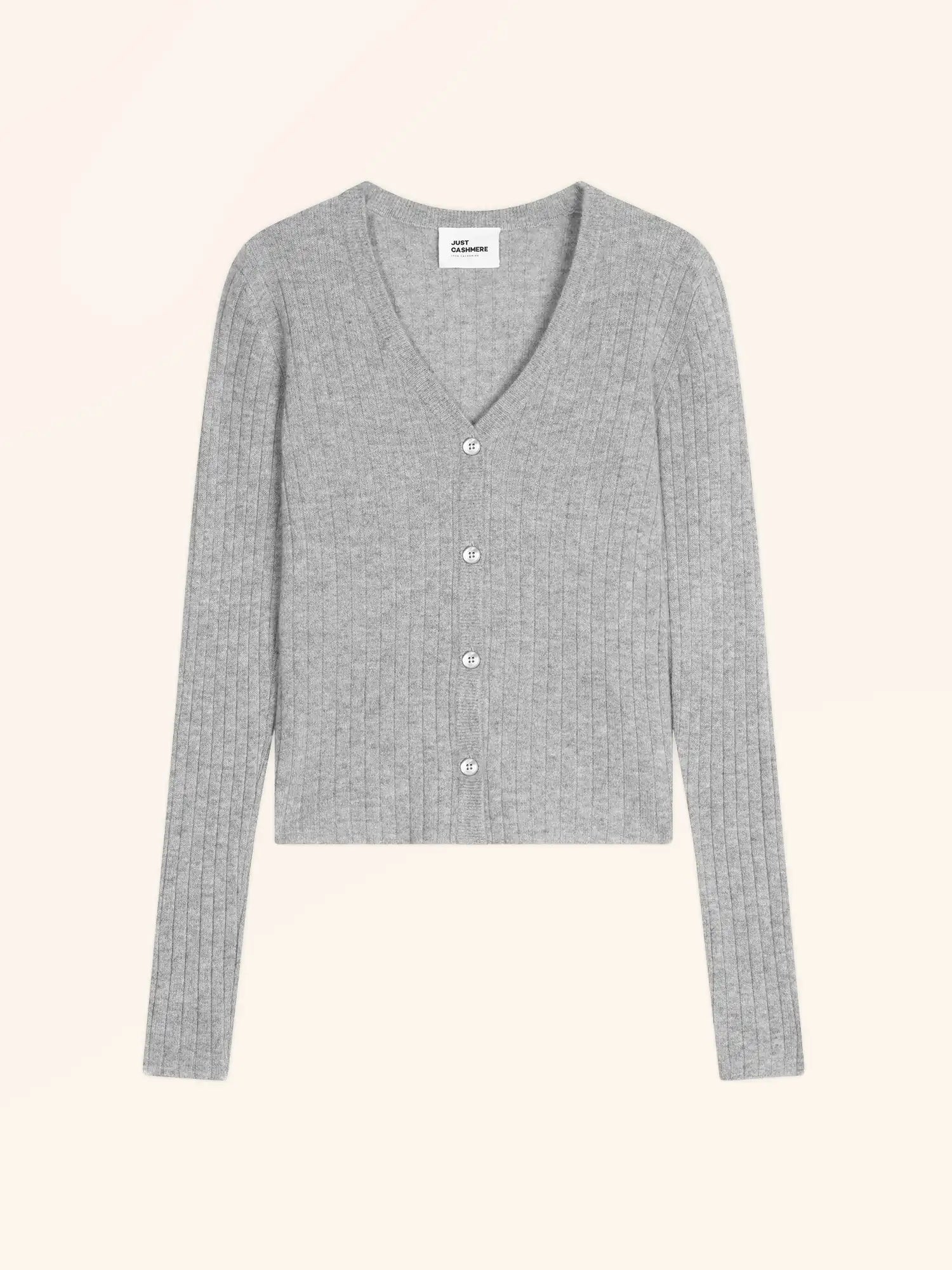 CAMILLE strickjacke v-ausschnitt wolke meliert