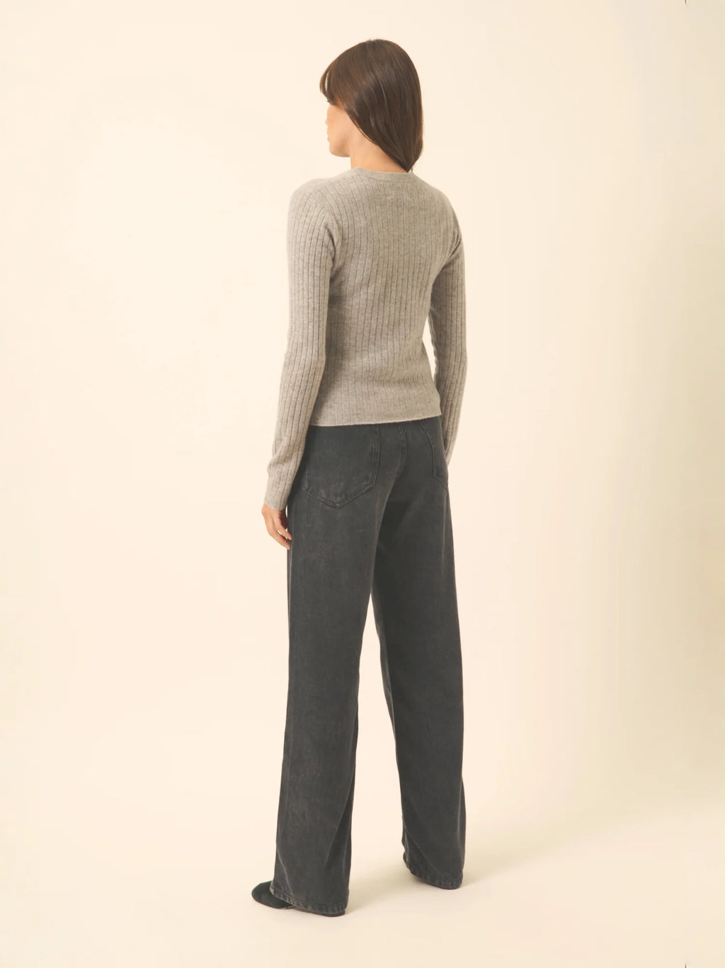 CAMILLE strickjacke v-ausschnitt wolke meliert