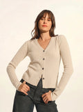 CAMILLE cardigan col v neige