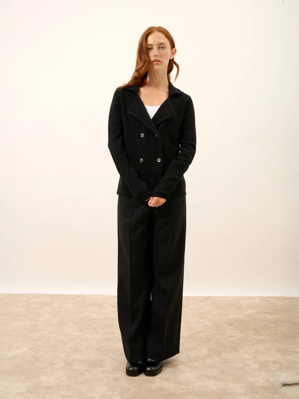 CHLOE veste boutonnée col tailleur 4 fils noir