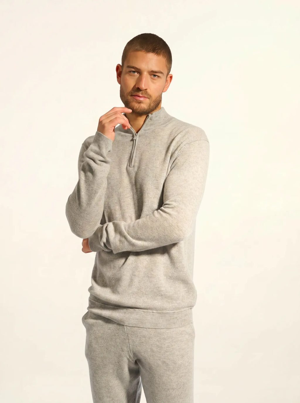 NOUR pullover dockermütze wolke meliert