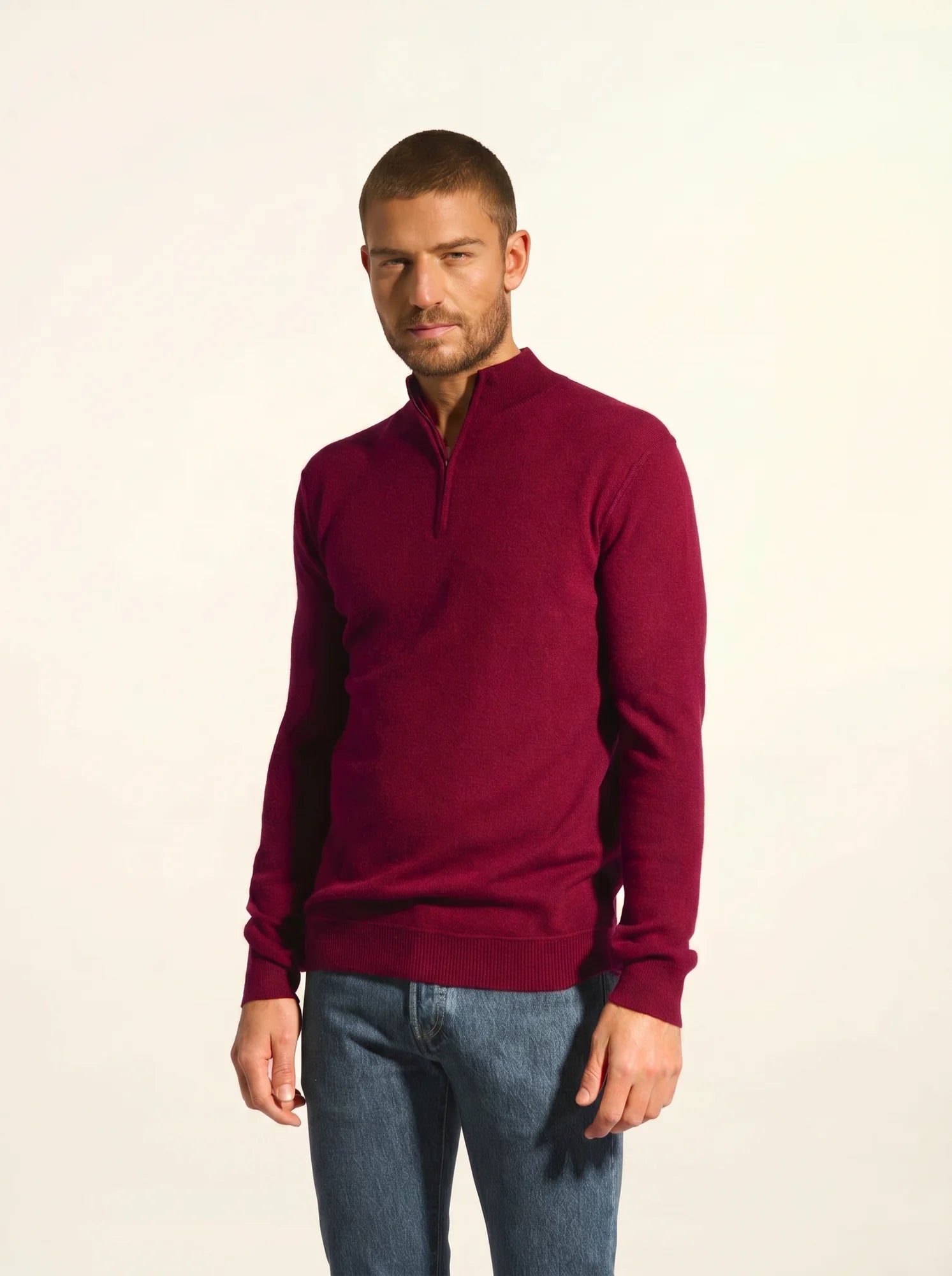 NOUR pullover dockermütze bordeaux