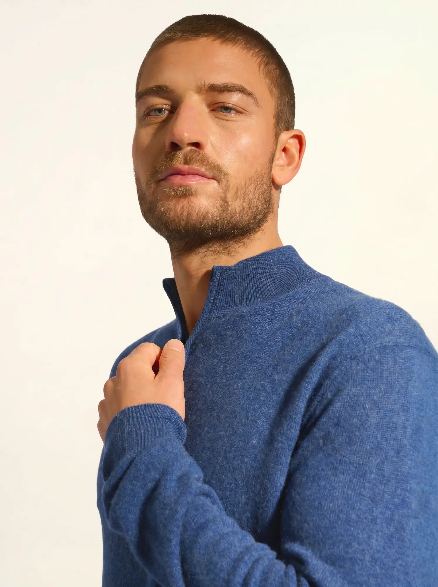 NOUR pullover dockermütze océan meliert