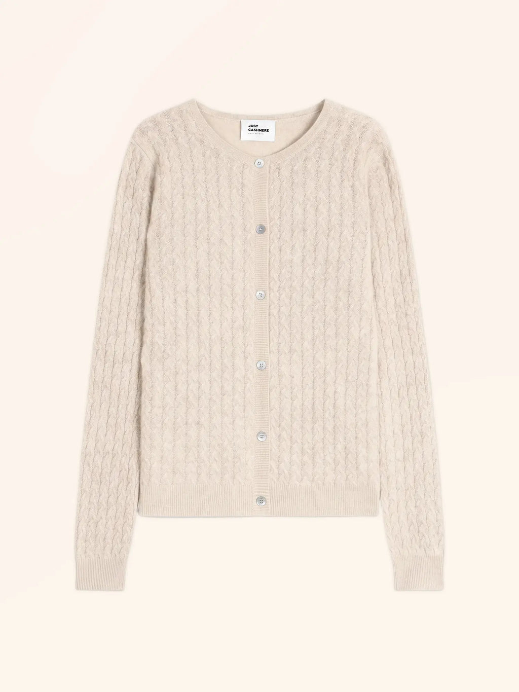 LAURA strickjacke rundhalsausschnitt schnee