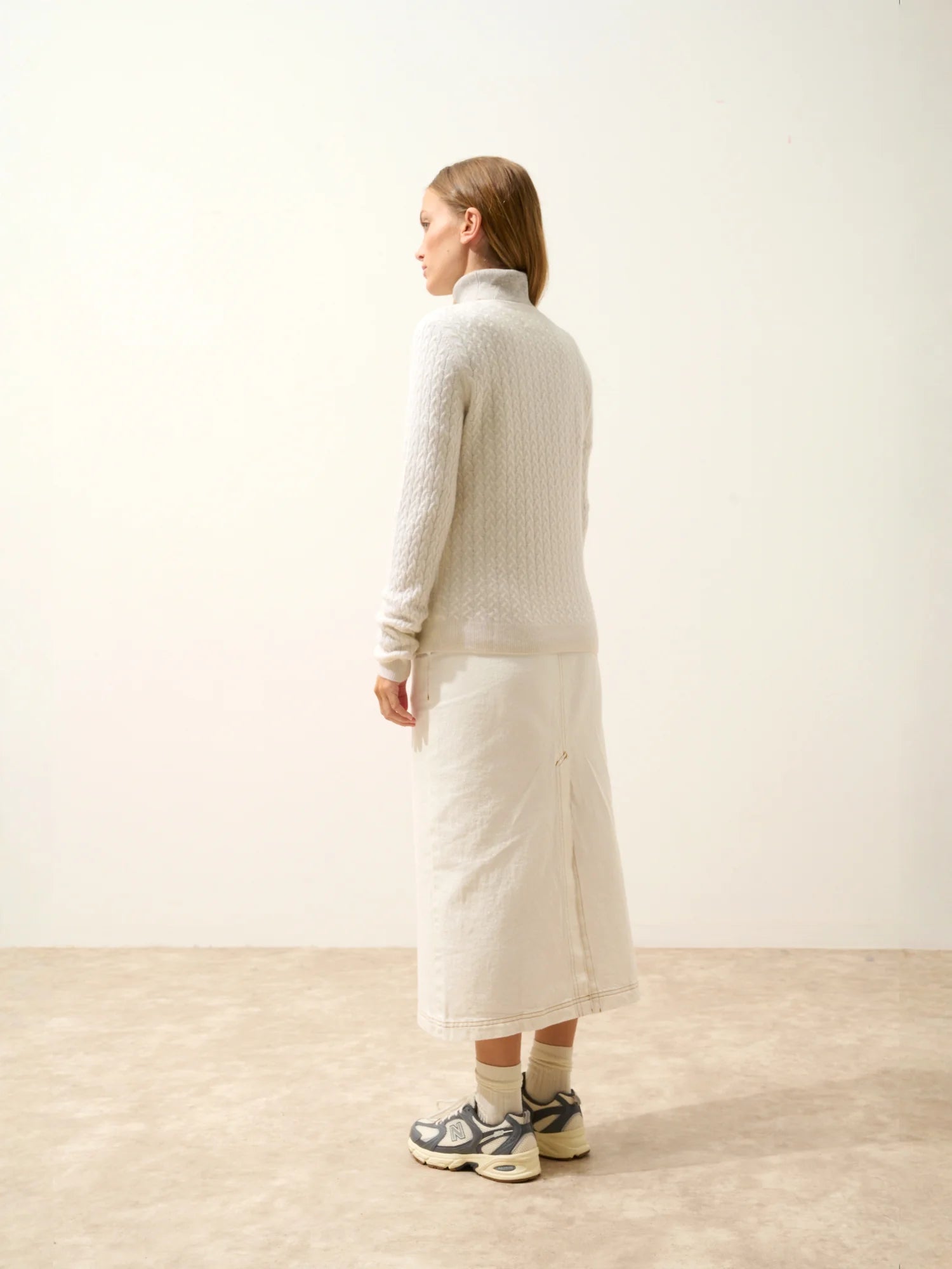 LAURA cardigan col rond neige